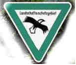 Hinweisschild Landschaftsschutzgebiet - (mit Adler) -beispielhaft da die Kennzeichnung Lndersache ist.
